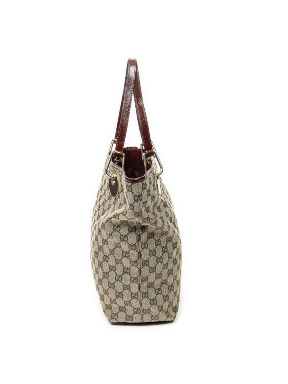 Gucci Eclipse Tote Maroon Beige GG Canvas - Picture 3 of 10